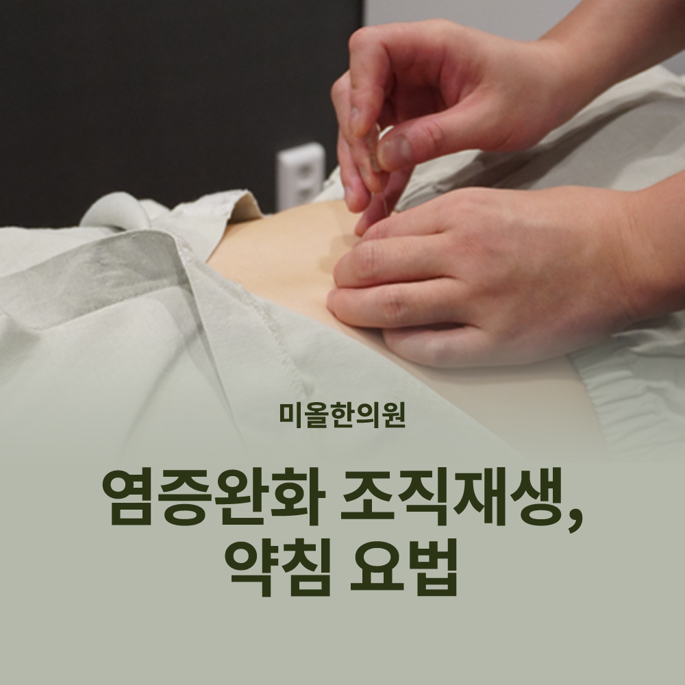 안산 미올한의원 염증완화 조직재생을 위한 약침 요법 및 한방 치료 진료 모습